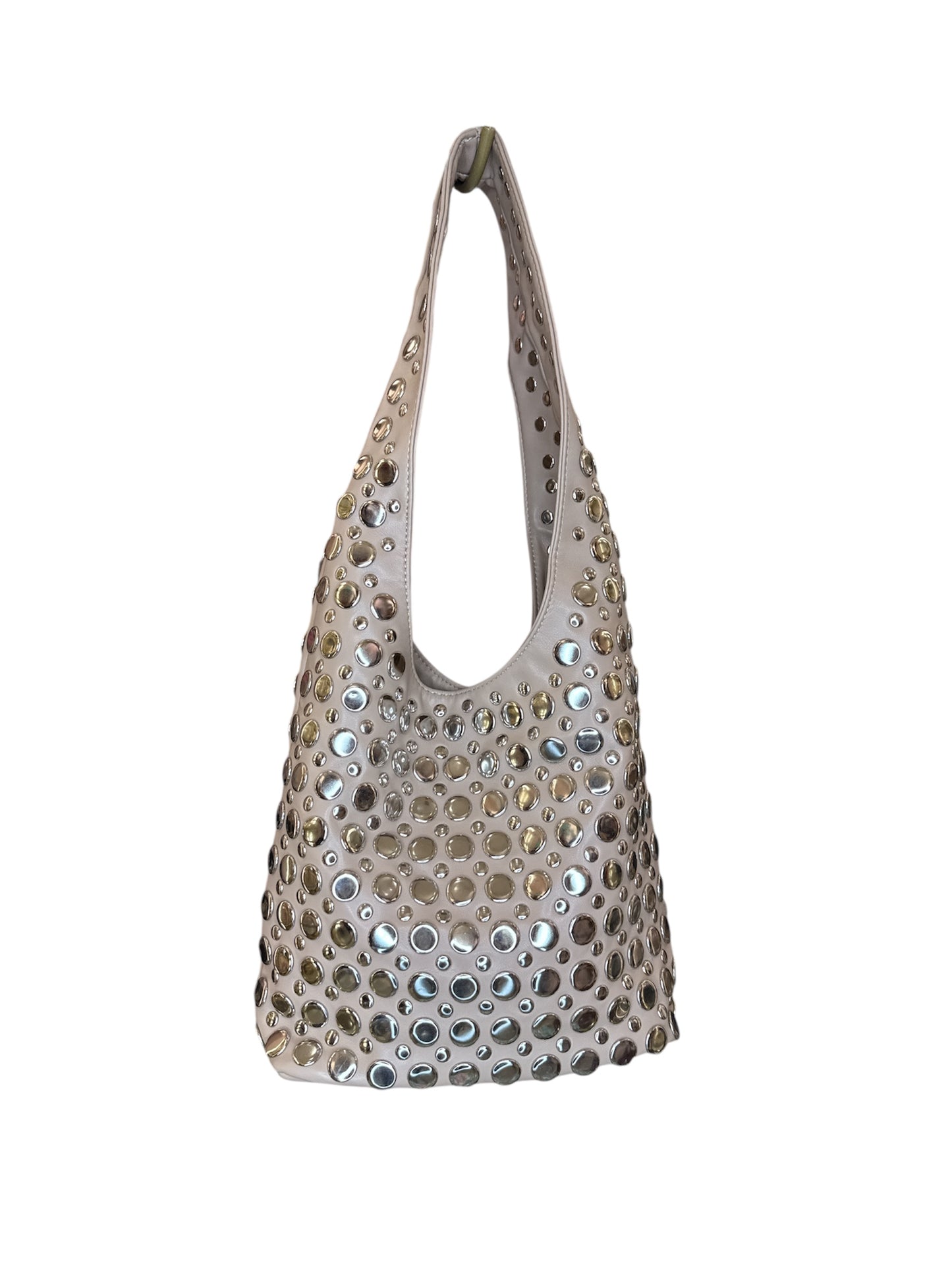 Borsa ovale con borchie