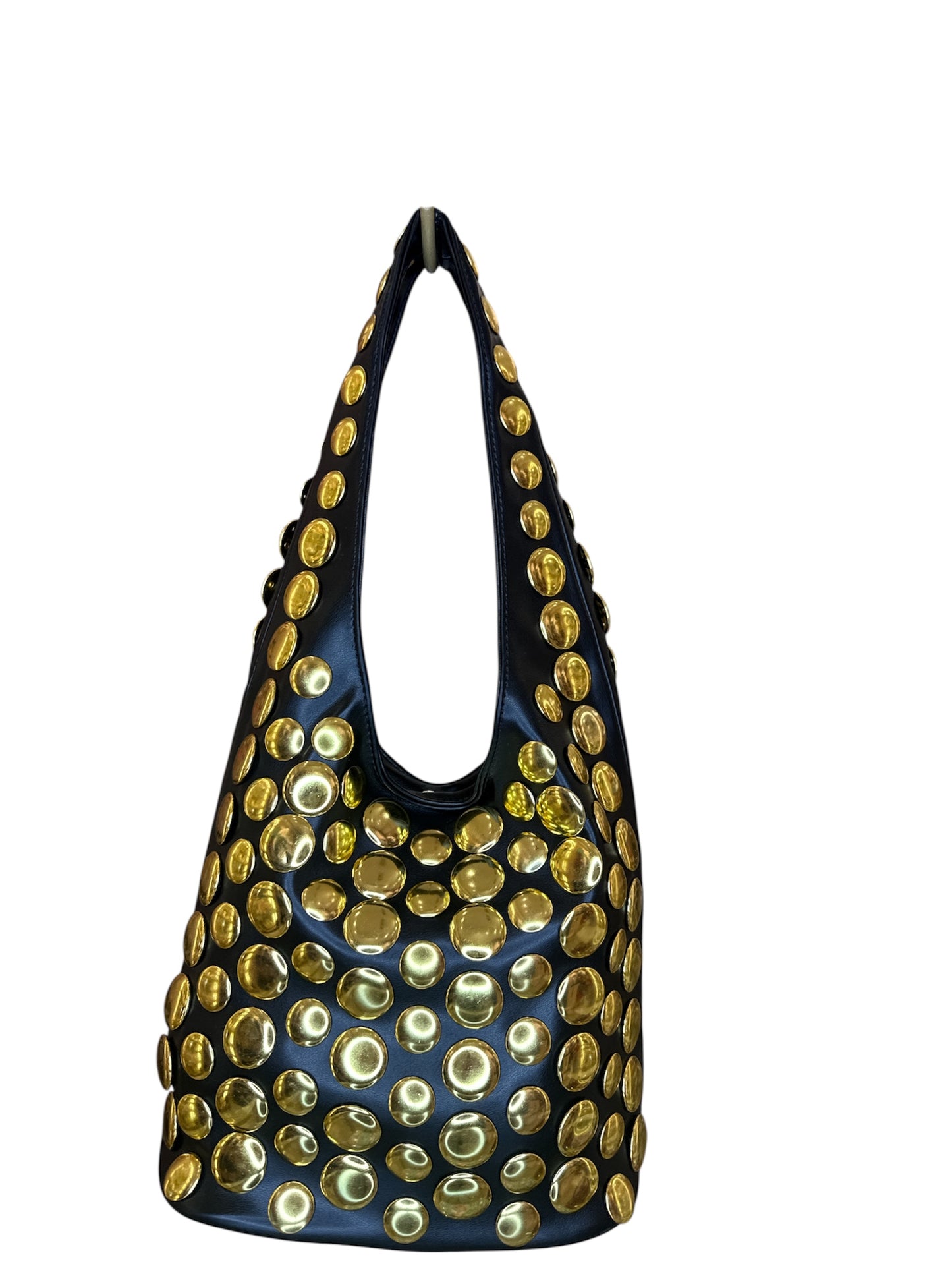 Borsa ovale con borchie