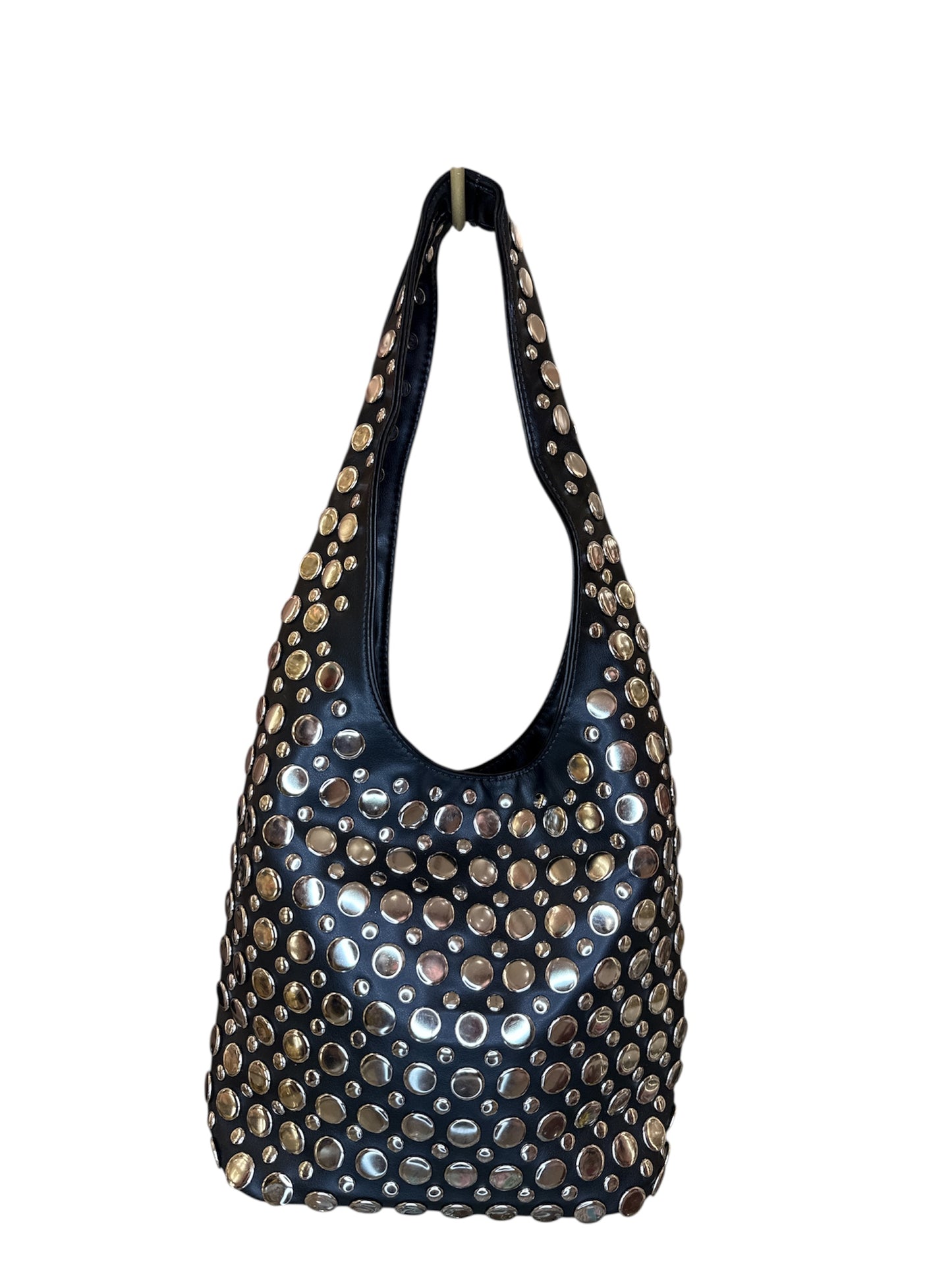 Borsa ovale con borchie