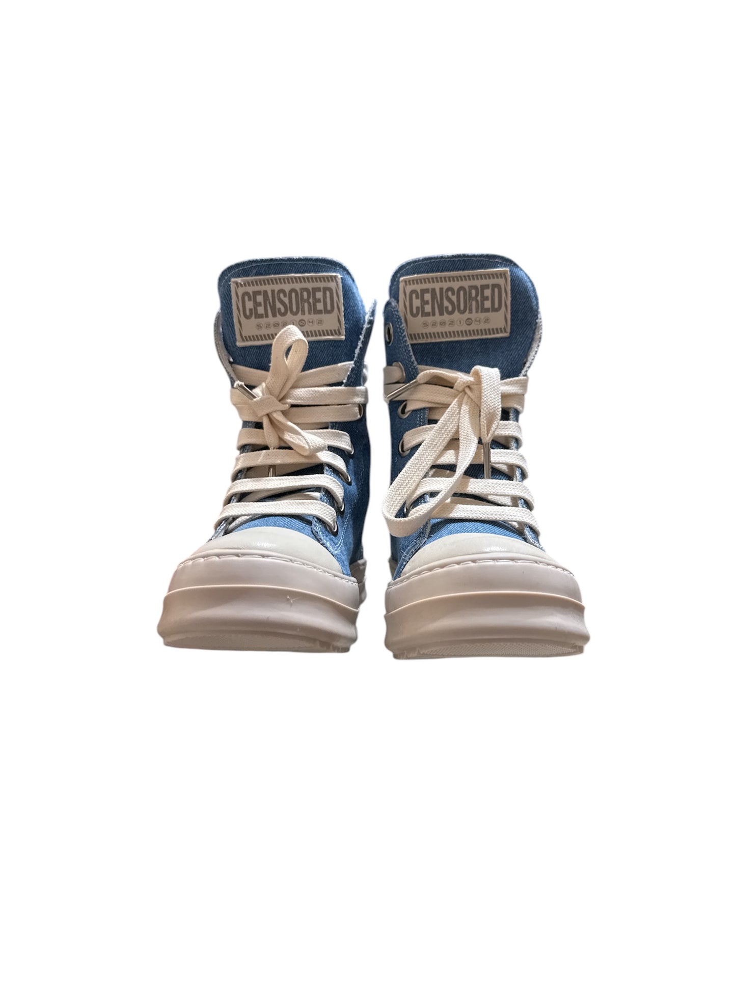 Sneakers Censored in jeans laccio sottile