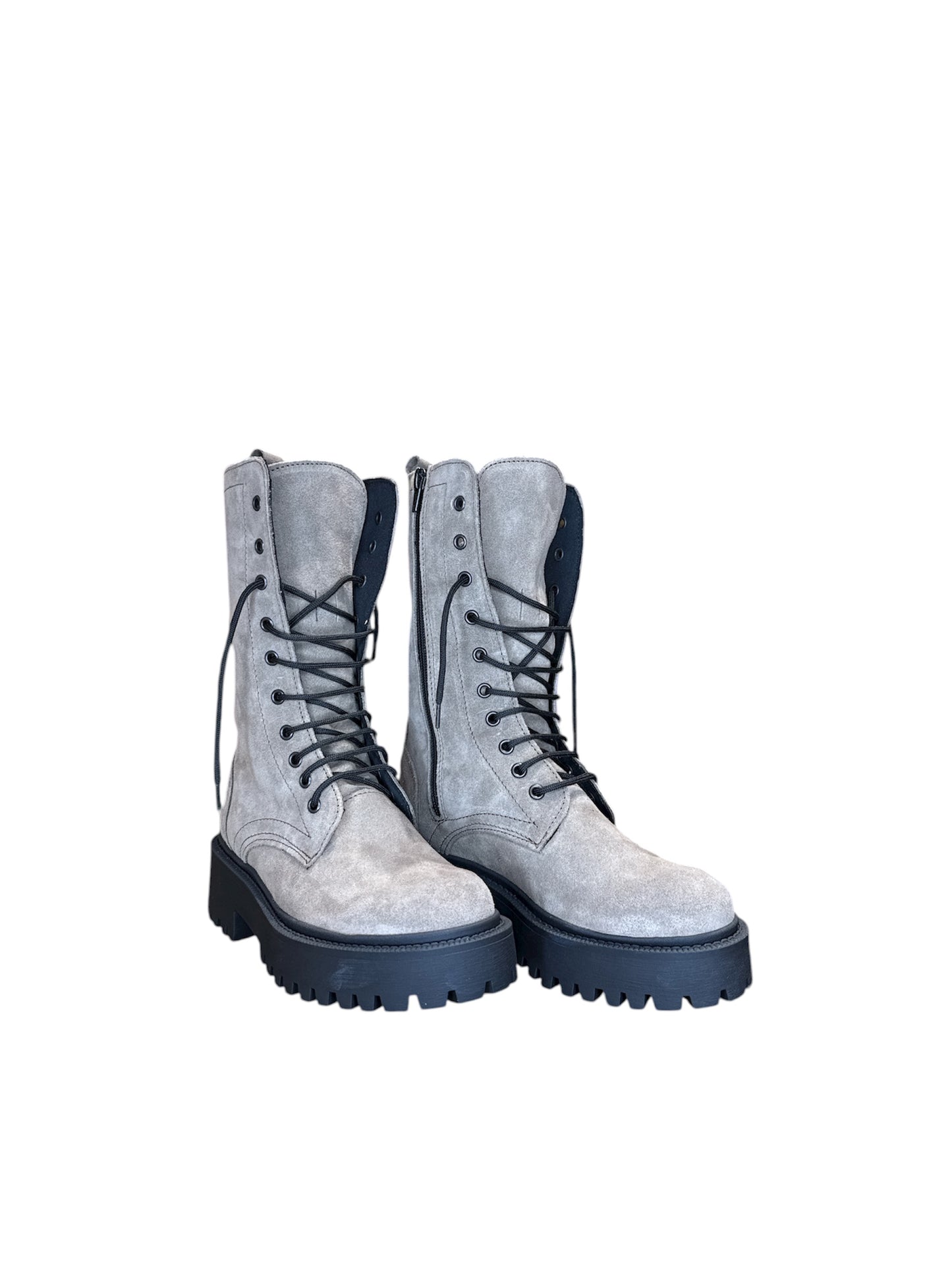 Stivali altezza media in camoscio