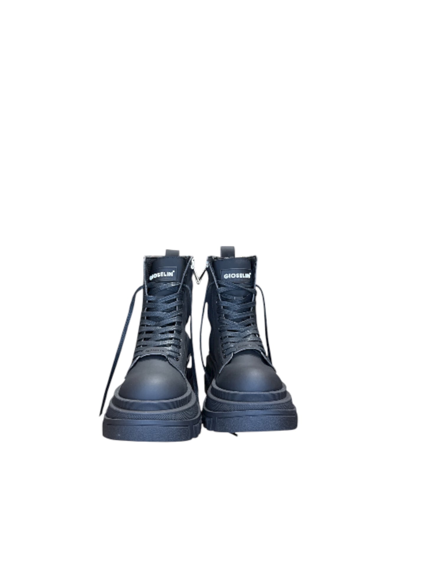 Anfibi Gioselin in pelle nero