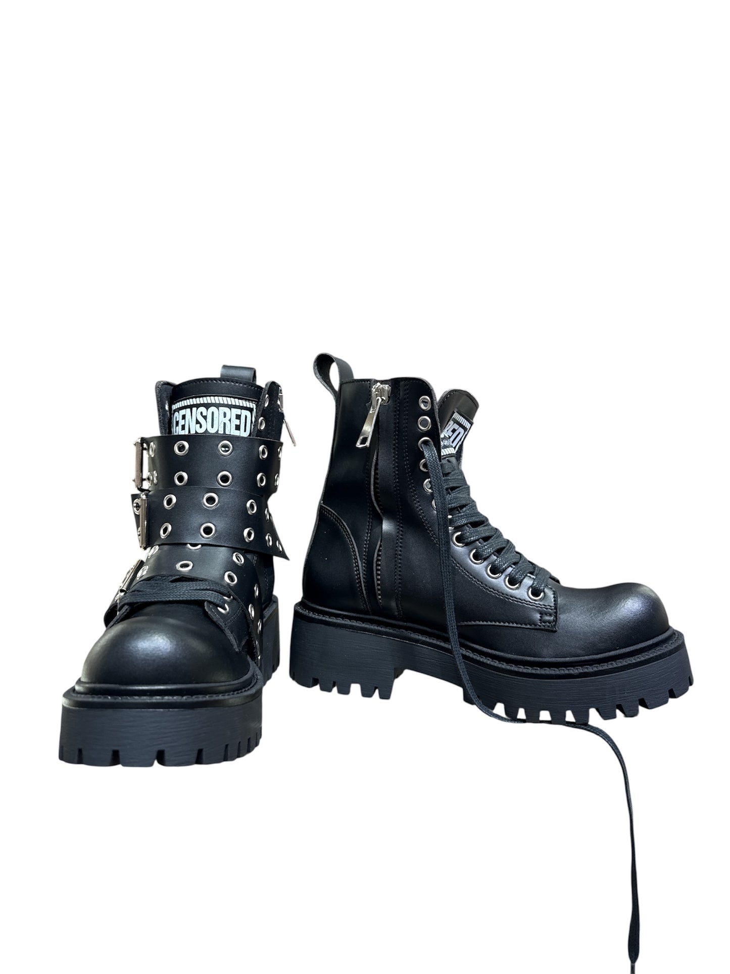 Anfibi Censored fibbie