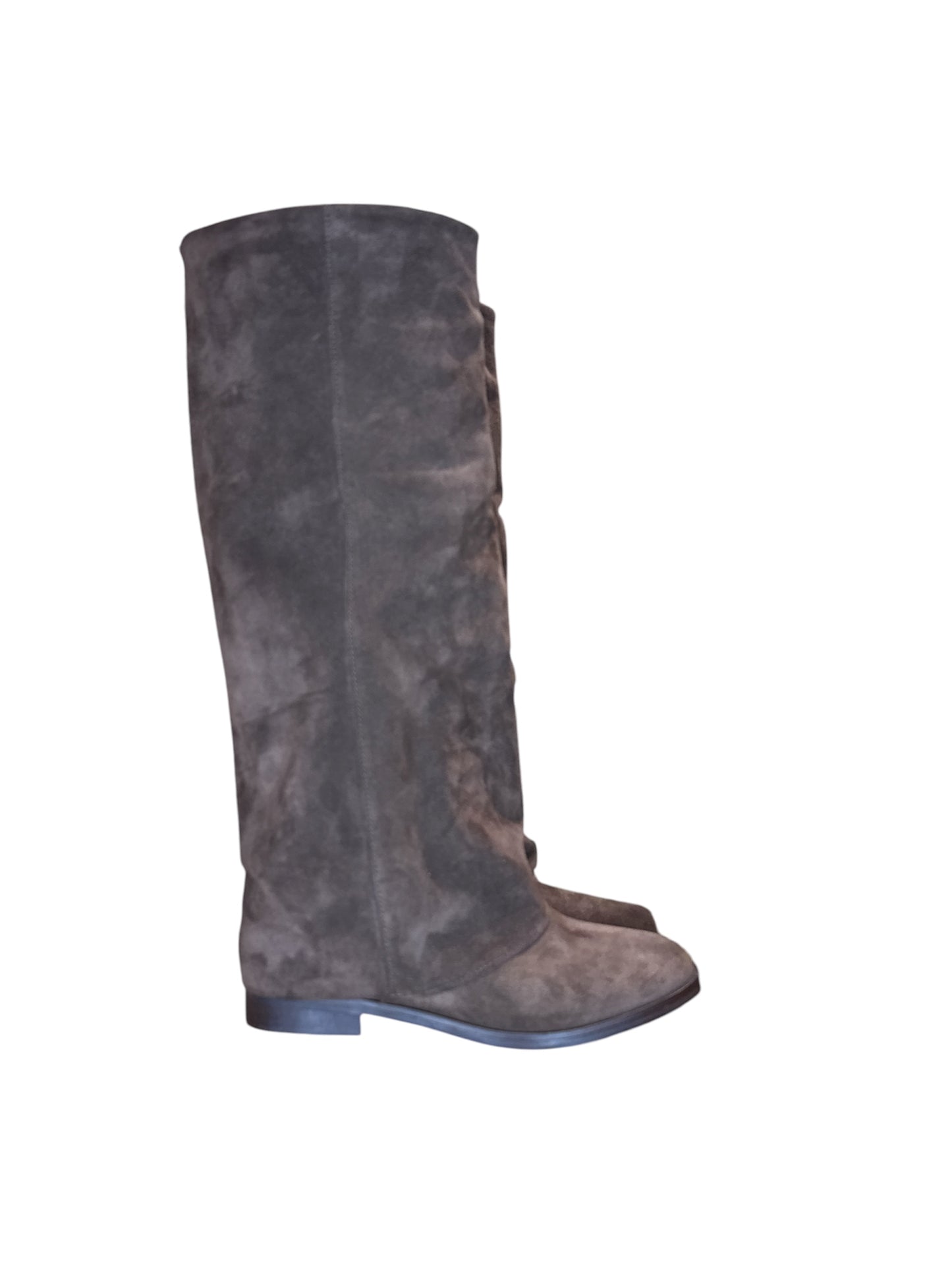 Stivali piegone camoscio