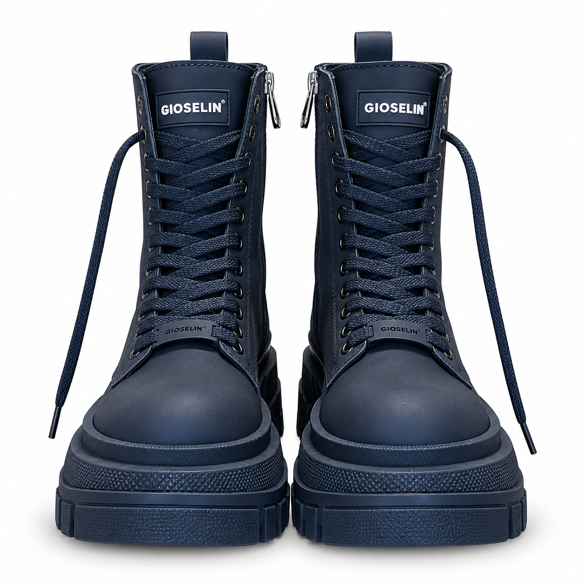 Anfibi Gioselin in pelle nero