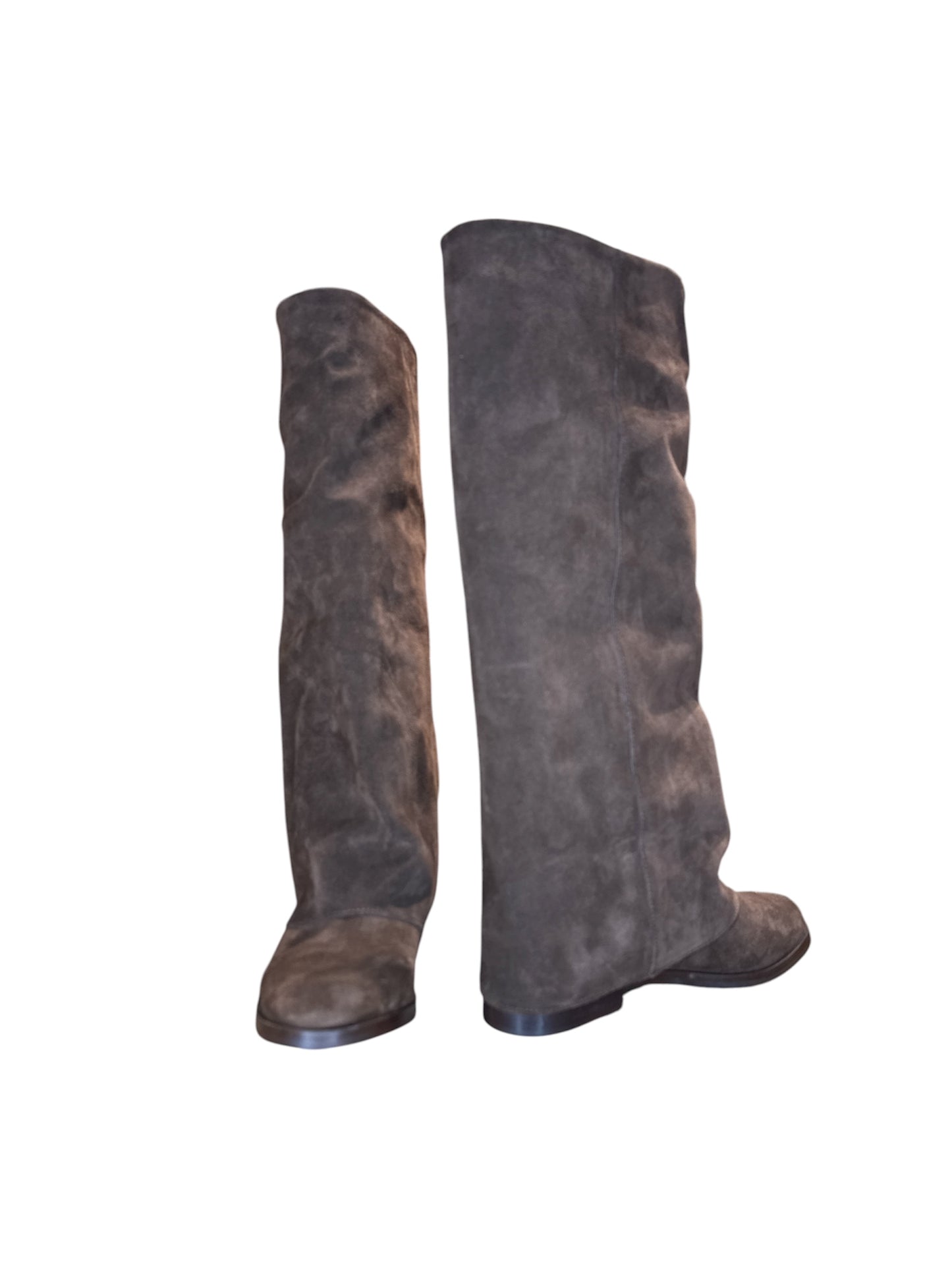 Stivali piegone camoscio