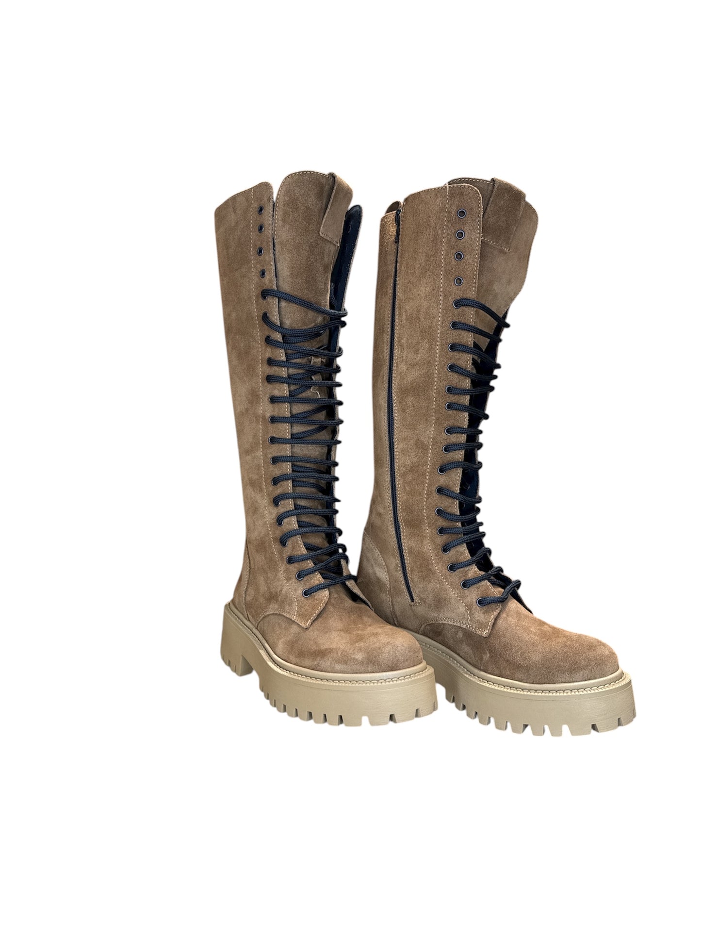 Stivali alti al ginocchio camoscio