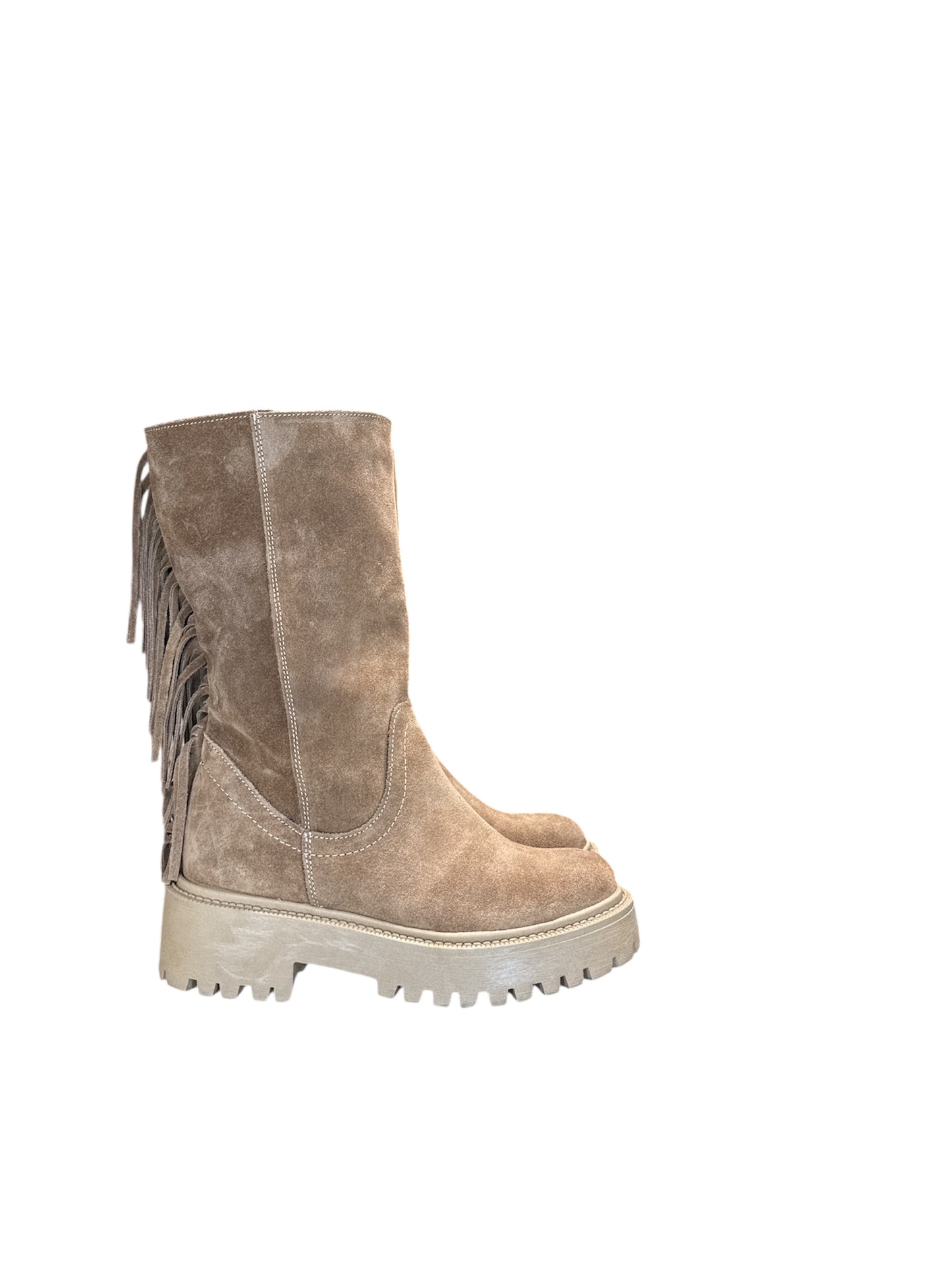 Anfibio frange in camoscio