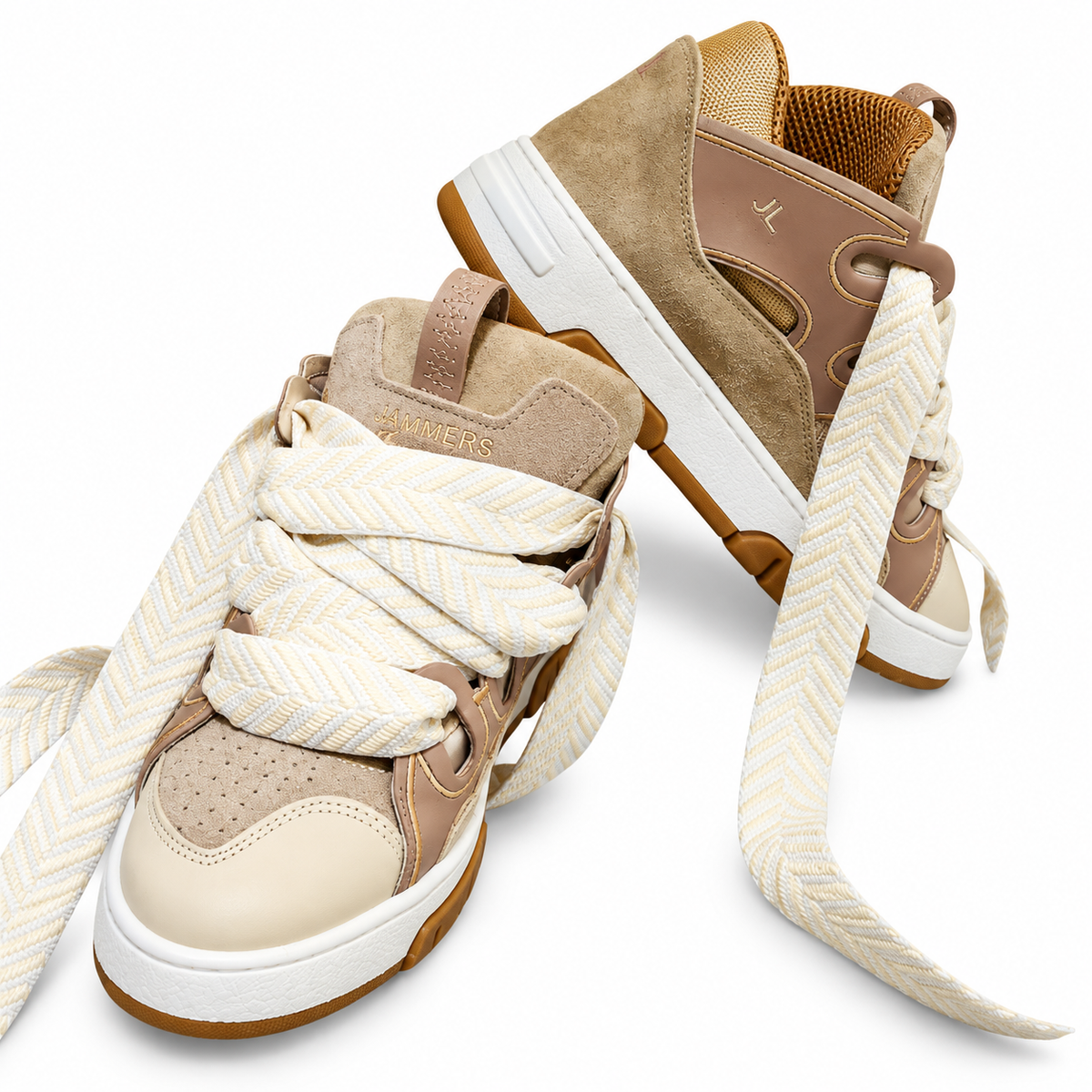 Jammers london lacci bianco / beige