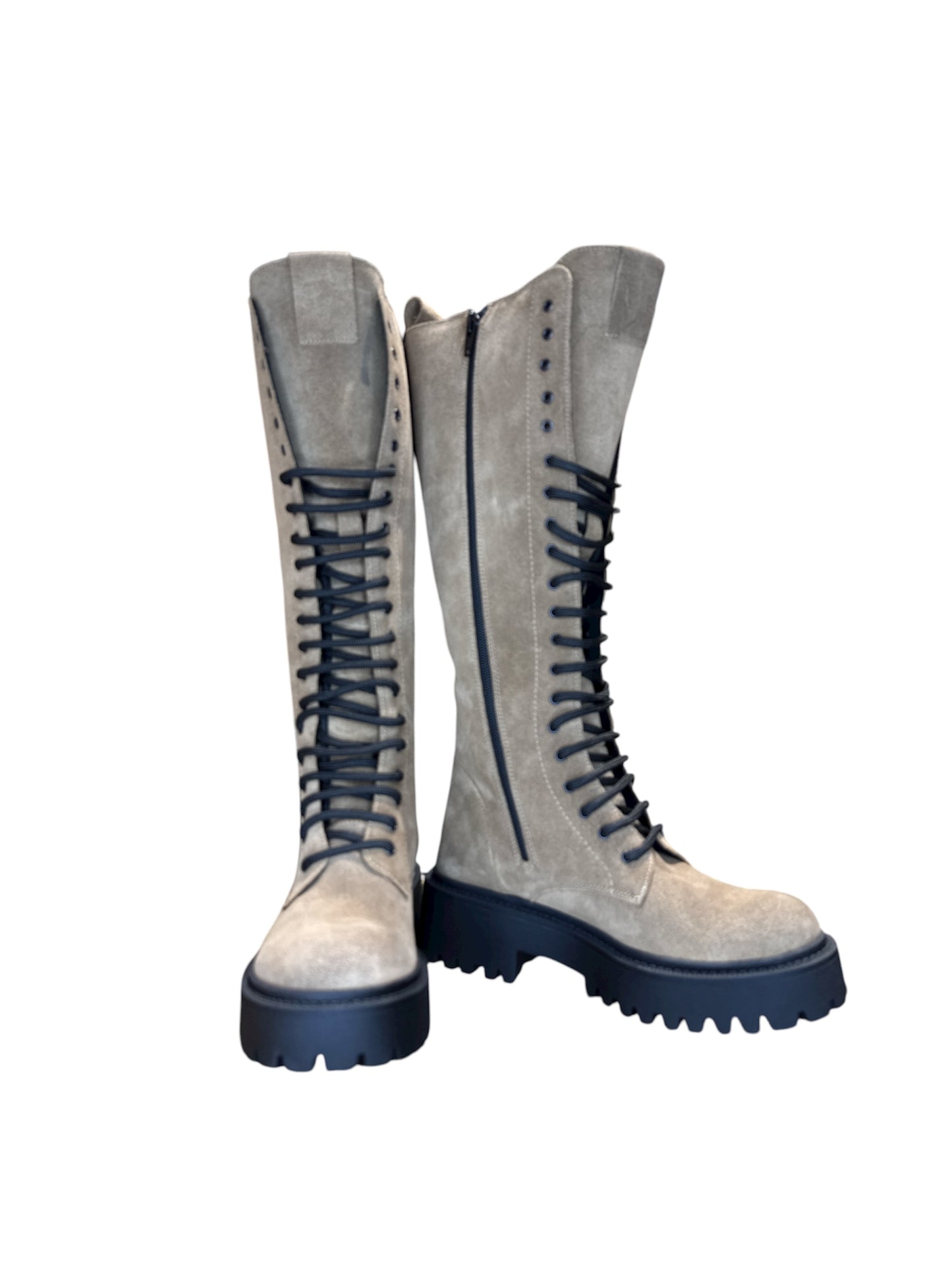 Stivali alti al ginocchio camoscio