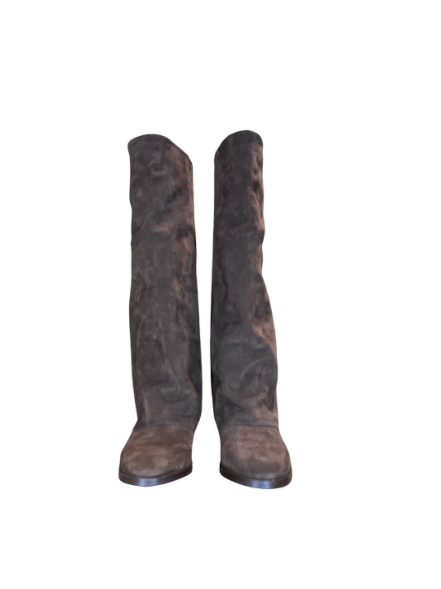 Stivali piegone camoscio