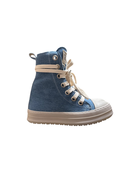 Sneakers Censored in jeans laccio sottile